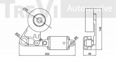 TREVI AUTOMOTIVE ta2102 -  Натяжная планка, поликлиновой ремень